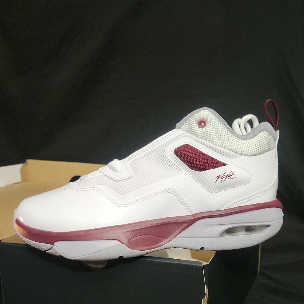 Jordan Stay Loyal 3. White and Red Sneakers Sleek Design Size 5 1/2 Youth